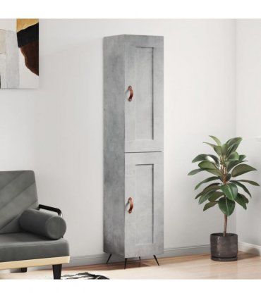 vidaXL Highboard Concrete Grey 34,5x34x180 cm Engineered Wood