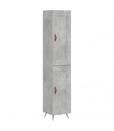vidaXL Highboard Concrete Grey 34,5x34x180 cm Engineered Wood