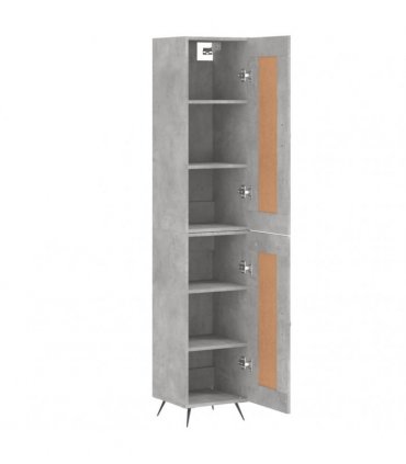 vidaXL Highboard Concrete Grey 34,5x34x180 cm Engineered Wood