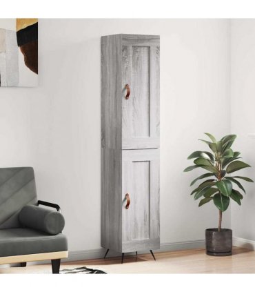 vidaXL Highboard Grey Sonoma 34,5x34x180 cm Engineered Wood