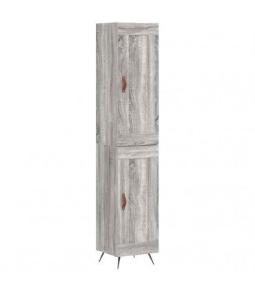 vidaXL Highboard Grey Sonoma 34,5x34x180 cm Engineered Wood