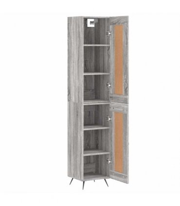 vidaXL Highboard Grey Sonoma 34,5x34x180 cm Engineered Wood