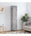 vidaXL Highboard Concrete Grey 34,5x34x180 cm Engineered Wood
