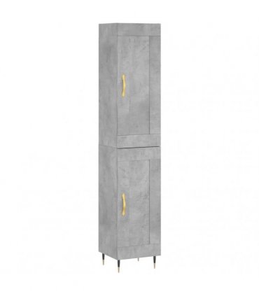 vidaXL Highboard Concrete Grey 34,5x34x180 cm Engineered Wood