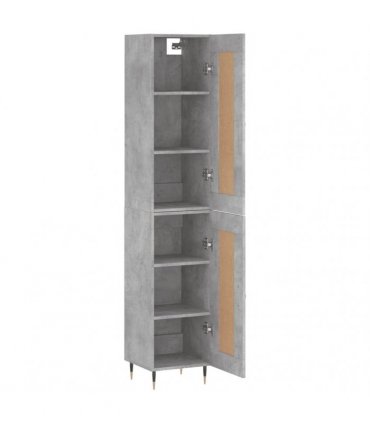 vidaXL Highboard Concrete Grey 34,5x34x180 cm Engineered Wood
