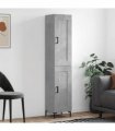 vidaXL Highboard Concrete Grey 34,5x34x180 cm Engineered Wood