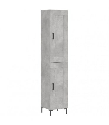 vidaXL Highboard Concrete Grey 34,5x34x180 cm Engineered Wood