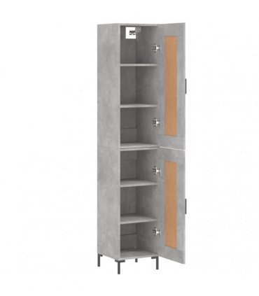 vidaXL Highboard Concrete Grey 34,5x34x180 cm Engineered Wood