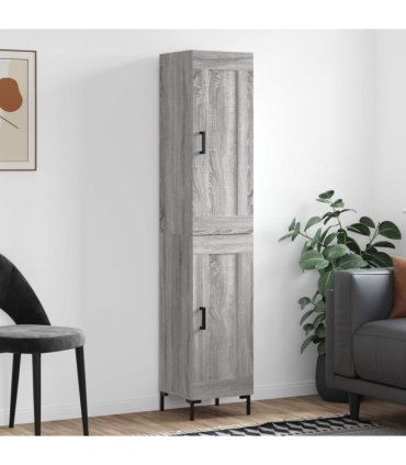 vidaXL Highboard Grey Sonoma 34,5x34x180 cm Engineered Wood