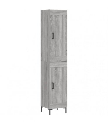vidaXL Highboard Grey Sonoma 34,5x34x180 cm Engineered Wood
