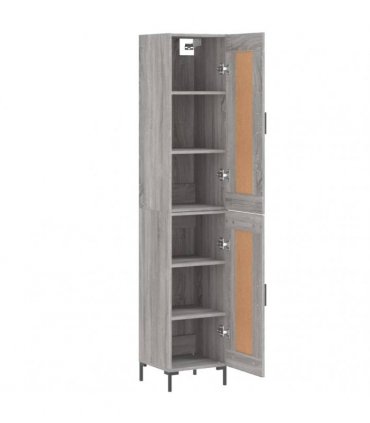 vidaXL Highboard Grey Sonoma 34,5x34x180 cm Engineered Wood