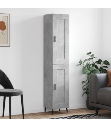 vidaXL Highboard Concrete Grey 34,5x34x180 cm Engineered Wood