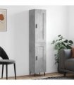 vidaXL Highboard Concrete Grey 34,5x34x180 cm Engineered Wood