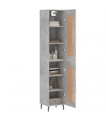 vidaXL Highboard Concrete Grey 34,5x34x180 cm Engineered Wood