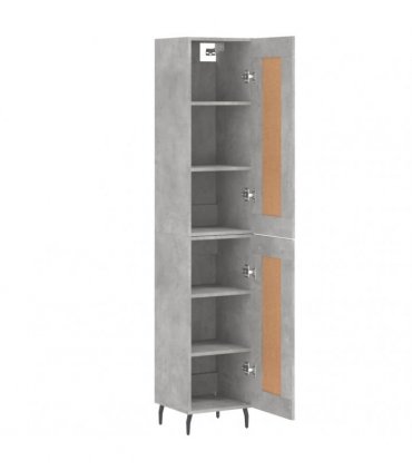 vidaXL Highboard Concrete Grey 34,5x34x180 cm Engineered Wood