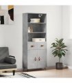 vidaXL Highboard Concrete Grey 69,5x34x180 cm Engineered Wood
