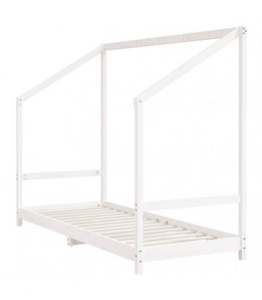 vidaXL Kids Bed Frame White 2x(80x200) cm Solid Wood Pine