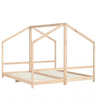 vidaXL Kids Bed Frame 2x(90x200) cm Solid Wood Pine