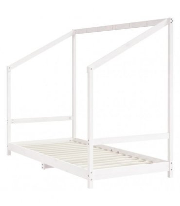 vidaXL Kids Bed Frame White 2x(90x200) cm Solid Wood Pine