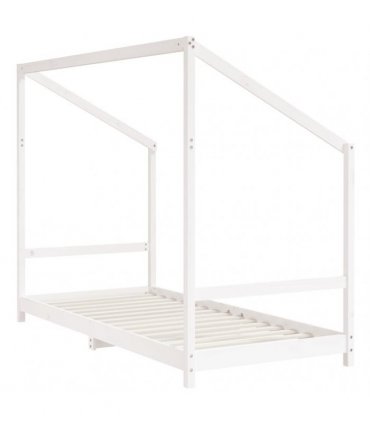 vidaXL Kids Bed Frame White 2x(90x200) cm Solid Wood Pine