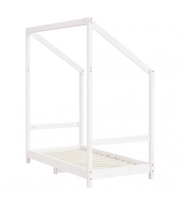 vidaXL Kids Bed Frame White 2x(70x140) cm Solid Wood Pine