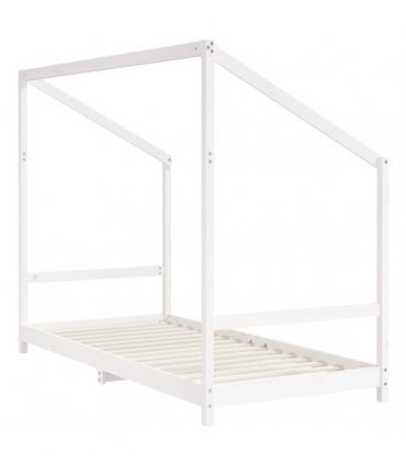 vidaXL Kids Bed Frame White 2x(90x190) cm Solid Wood Pine