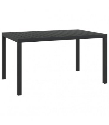 vidaXL 7 Piece Garden Dining Set Black Aluminium