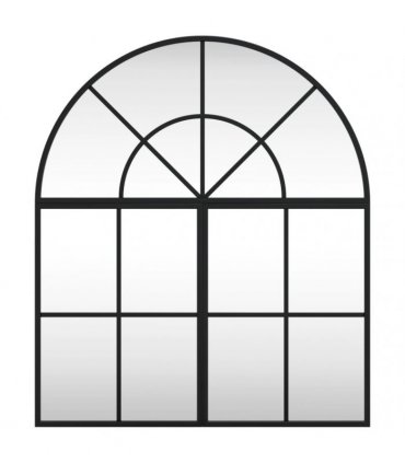 vidaXL Wall Mirror Black 60x70 cm Arch Iron