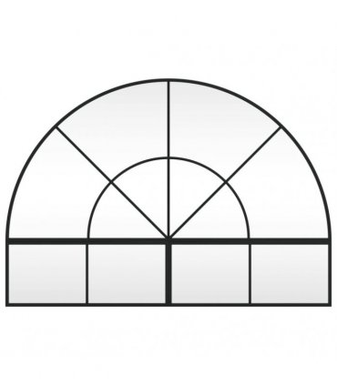 vidaXL Wall Mirror Black 100x70 cm Arch Iron