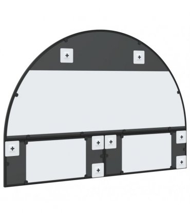 vidaXL Wall Mirror Black 100x70 cm Arch Iron