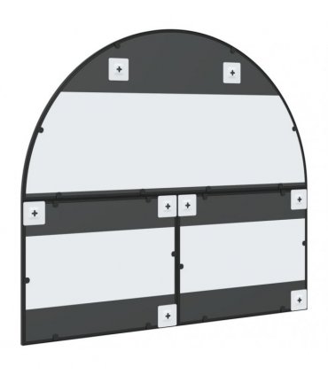vidaXL Wall Mirror Black 100x90 cm Arch Iron