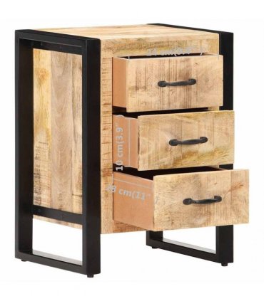 vidaXL Bedside Cabinet 40x35x55 cm Solid Mango Wood