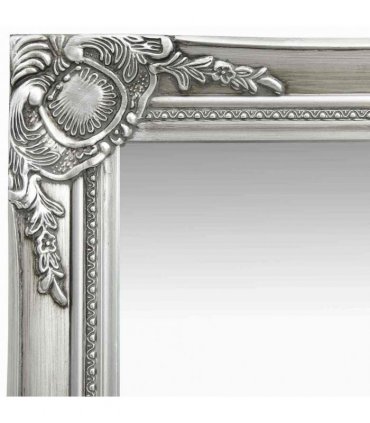vidaXL Wall Mirror Baroque Style 40x40 cm Silver