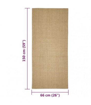vidaXL Sisal Rug for Scratching Post 66x150 cm