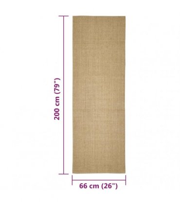vidaXL Sisal Rug for Scratching Post 66x200 cm