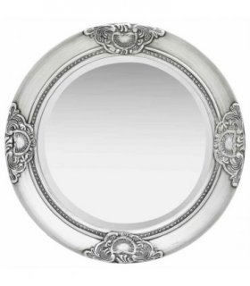 vidaXL Wall Mirror Baroque Style 50 cm Silver