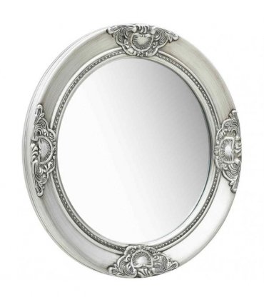 vidaXL Wall Mirror Baroque Style 50 cm Silver
