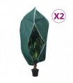 vidaXL Plant Fleece Covers with Zip 2 pcs 70 g/m² 3,93x3,5 m
