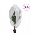 vidaXL Plant Fleece Covers with Zip 4 pcs 70 g/m² 3,93x3 m