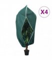 vidaXL Plant Fleece Covers with Zip 4 pcs 70 g/m² 3,93x3,5 m