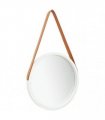 vidaXL Wall Mirror with Strap 40 cm White