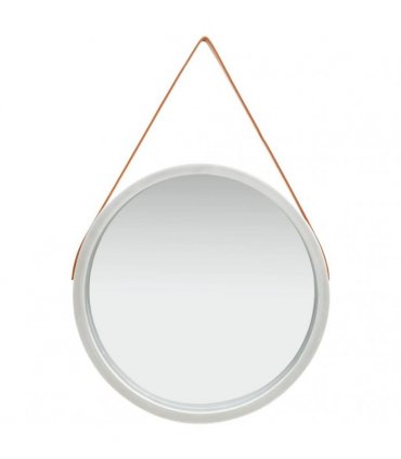 vidaXL Wall Mirror with Strap 60 cm Silver