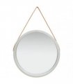 vidaXL Wall Mirror with Strap 60 cm Silver