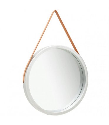 vidaXL Wall Mirror with Strap 60 cm Silver