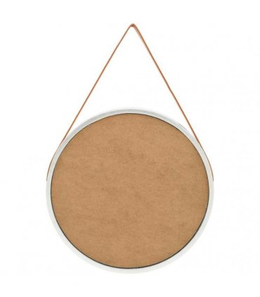 vidaXL Wall Mirror with Strap 60 cm Silver
