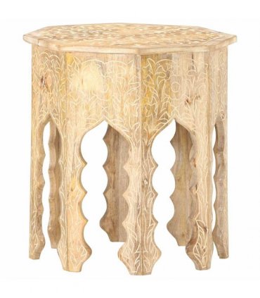 vidaXL Side Table Ø48 cm Solid Mango Wood