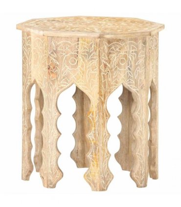 vidaXL Side Table Ø48 cm Solid Mango Wood