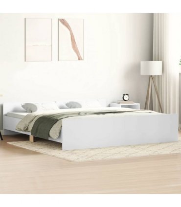 vidaXL Bed Frame without Mattress White 200x200 cm