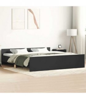 vidaXL Bed Frame without Mattress Black 200x200 cm
