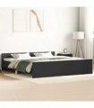 vidaXL Bed Frame without Mattress Black 200x200 cm